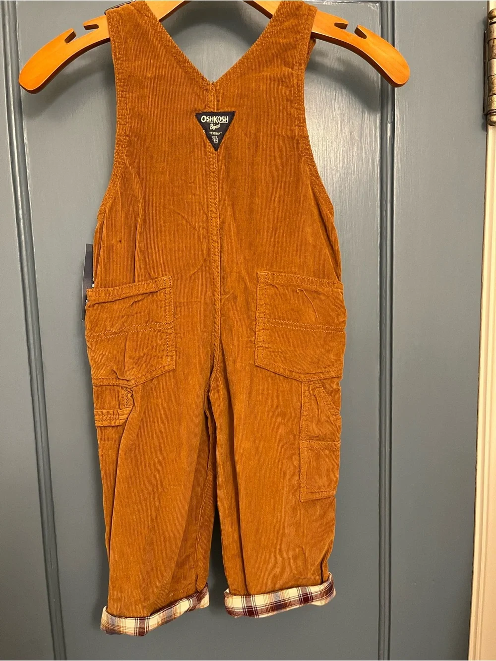 OshKosh B'gosh Rust Orange Corduroy Kids Overalls